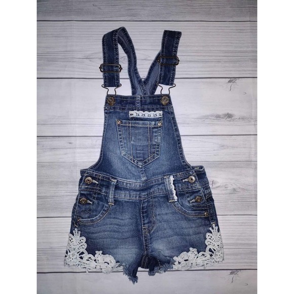 Jordache Shorts‎ Overalls Girls Size 4/5 - Picture 1 of 5